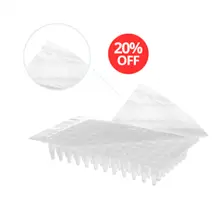 Membrana selante para microplacas retangulares em poliéster, não estéril, para placas de 96 poços (PCR) Axygen - pacote com 100 unid.